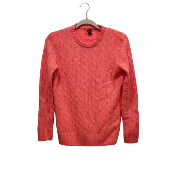 J. Crew Other - J. Crew Crewcuts Salmon Colored 100% Cashmere Cable Knit Sweater, XL (12-14)